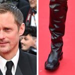 Alexander Skarsgard at "The Phoenician Scheme" Premiere  – The 78th Cannes Film Festival at Palais des Festivals on May 18, 2025 in Cannes, France, saint laurent boots