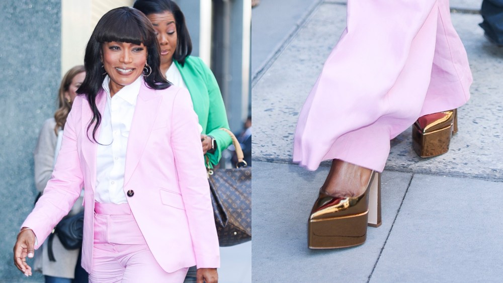 Angela Bassett Soars in Gold Le Silla Heels on ‘The View’
