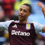 Youri Tielemans celebrates after scoring for Aston Villa against Fulham