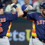 Astros spoil Jack Leiter's no-hit bid, outlast Rangers