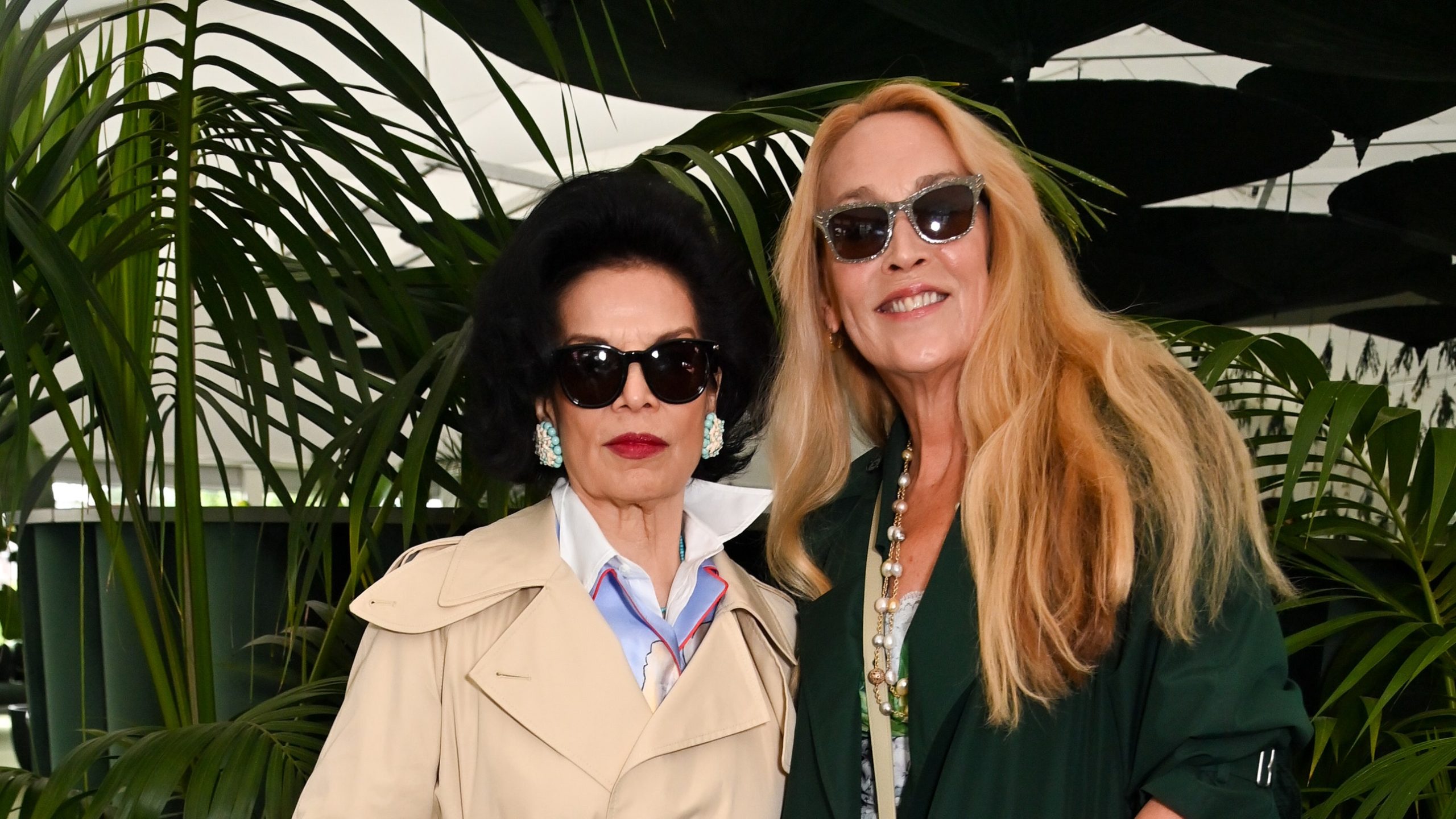 Bianca Jagger, Jerry Hall, and Jason Isaacs Go Full Bloom in Burberry at the Chelsea Flower Show