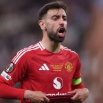 Manchester United's Bruno Fernandes during the Europa League final