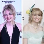 Dannielynn Birkhead, the daughter of the late Anna Nicole Smith, and her father Larry Birkhead made it to the finish line on Saturday at the Kentucky Derby 151 red carpet at Churchill Downs in Louisville, Ky.