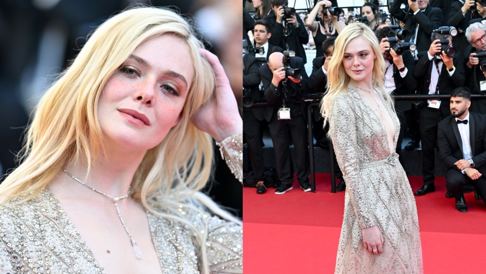 Elle Fanning’s Plunging Valentino Dress Lights Up Cannes Red Carpet