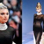 Elsa Hosk wears Mugler at the 2025 Cannes Film Festival.