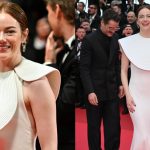 Emma Stone Cannes Film Festival 2025 white louis vuitton dress, eddington premiere red carpet