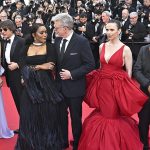 Pom Klementieff, Tom Cruise, Angela Bassett, Christopher McQuarrie, Hayley Atwell, Esai Morales at the "Mission: Impossible – The Final Reckoning" Premiere at the 78th Cannes Film Festival held at Palais des Festivals on May 14, 2025 in Cannes, France.