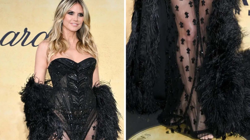 Heidi Klum’s Stiletto Sandals Cut Through Her Sheer Gown at amfAR 2025