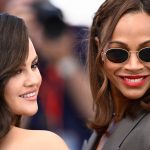 CANNES, FRANCE - MAY 19: Selena Gomez and Zoe Saldana attend the "Emilia Perez" Photocall at the 77th annual Cannes Film Festival at Palais des Festivals on May 19, 2024 in Cannes, France. (Photo by Gareth Cattermole/Getty Images)