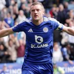 LEICESTER, ENGLAND - MAY 3: Jamie Vardy of Leicester City celebrates after scoring to make it 1-0 during the Premier League match between Leicester City and Southampton at King Power Stadium on May 3, 2025 in Leicester, United Kingdom. (Photo by Plumb Images/Leicester City FC via Getty Images)