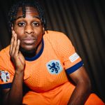 Jeremie Frimpong of Netherlands poses for a portrait during the Netherlands Portrait session ahead of the UEFA EURO 2024 Germany on June 03, 2024 in Zeist, Netherlands.