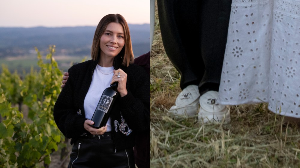 Jessica Biel Celebrates Wine Label Launch in Quilted Chanel Loafers