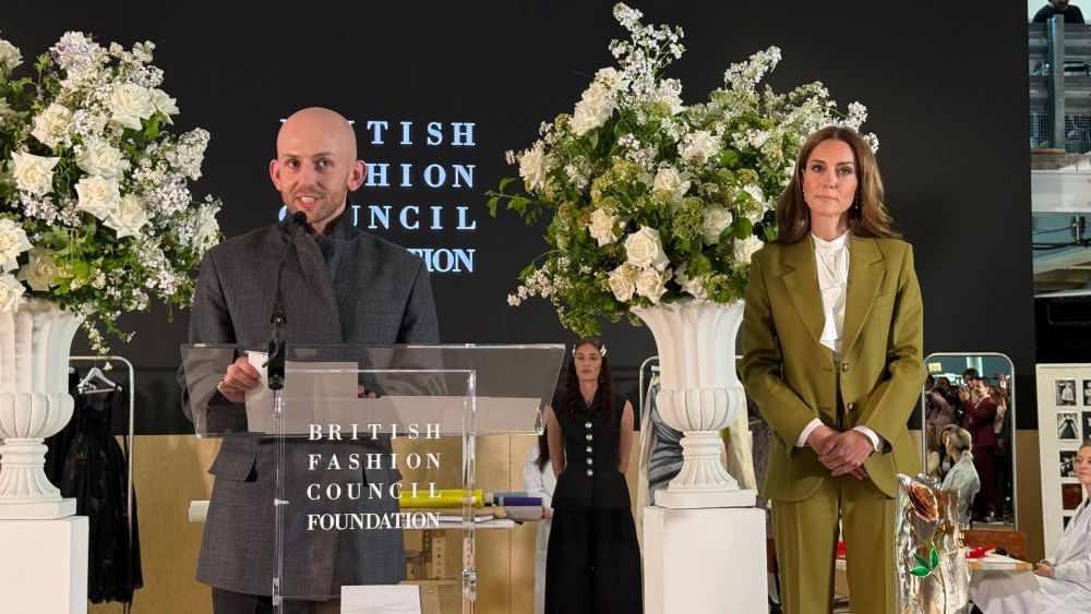 Kate Middleton Honors Green Fashion Designer with Queen Elizabeth Award