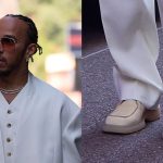 Lewis Hamilton wearing calvin klein of Great Britain and Scuderia Ferrari arrives at the paddock prior to the F1 Grand Prix of Monaco at Circuit de Monaco on May 25, 2025 in Monte-Carlo, Monaco.