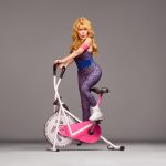 Charo, also known as the "cuchi-cuchi girl," in the Old Navy activewear campaign.