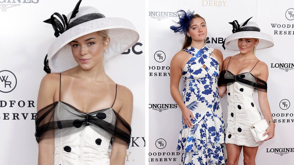 Livvy Dunne Favors Vintage Glam in Polka Dot Dress at Kentucky Derby