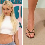 Olivia "Livvy" Dunne attends as Sports Illustrated Swimsuit Social Club celebrates the launch of the 2025 Issue on May 16, 2025 in New York City, sandals black suede studi