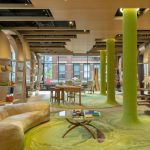 Inside the Longchamp flagship store in SoHo.