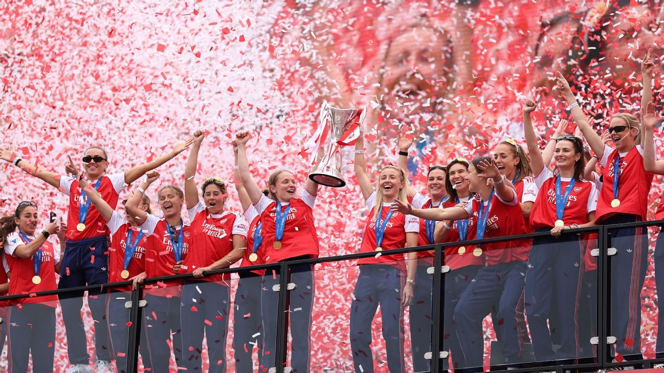 'My dreams came true': Arsenal celebrate UWCL success in style