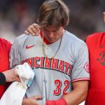 Reds rookie Tyler Callihan exits loss with broken forearm