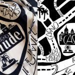 Close-up of Rhude's print, left, and Tokiko's print, right.