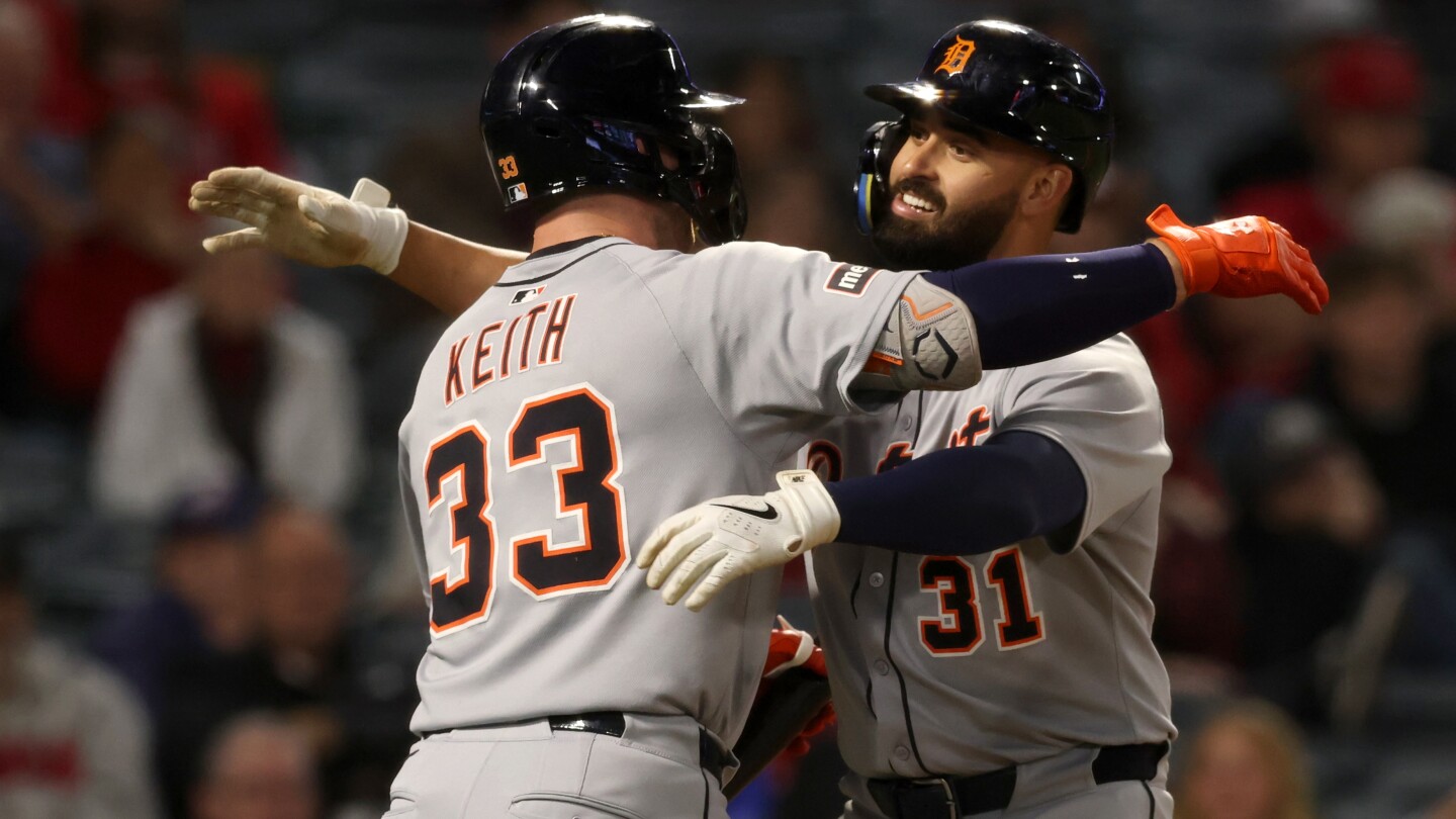 Riley Greene homers twice during eight-run ninth inning to lead Tigers to 9-1 win over Angels
