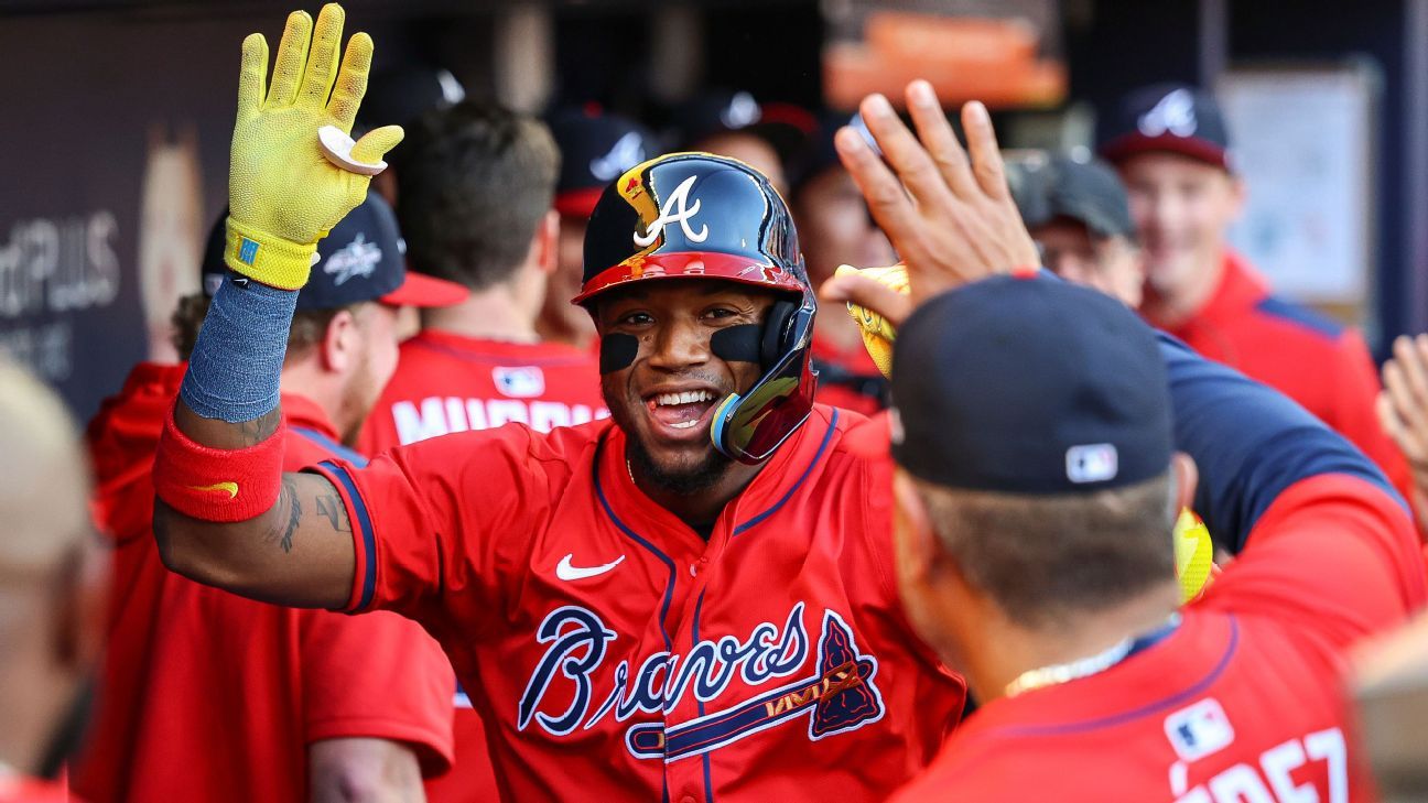 Ronald Acuña Jr. homers on first pitch in Braves return