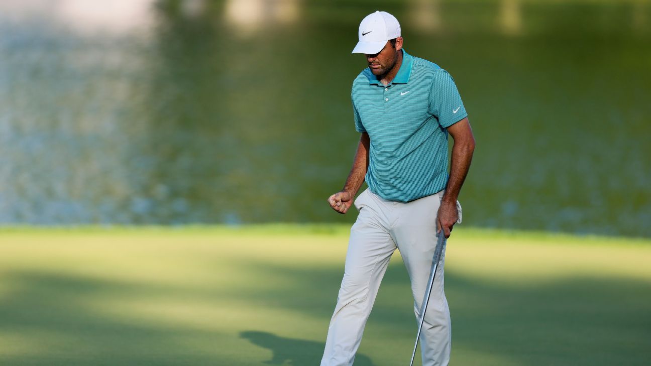 Scottie Scheffler fires 65, up 3 entering final round of PGA