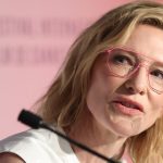 CANNES, FRANCE - MAY 23: Cate Blanchett speaks during the displacement film fund press conference at the 78th annual Cannes Film Festival at Palais des Festivals on May 23, 2025 in Cannes, France. (Photo by Monica Schipper/2025 Getty Images)