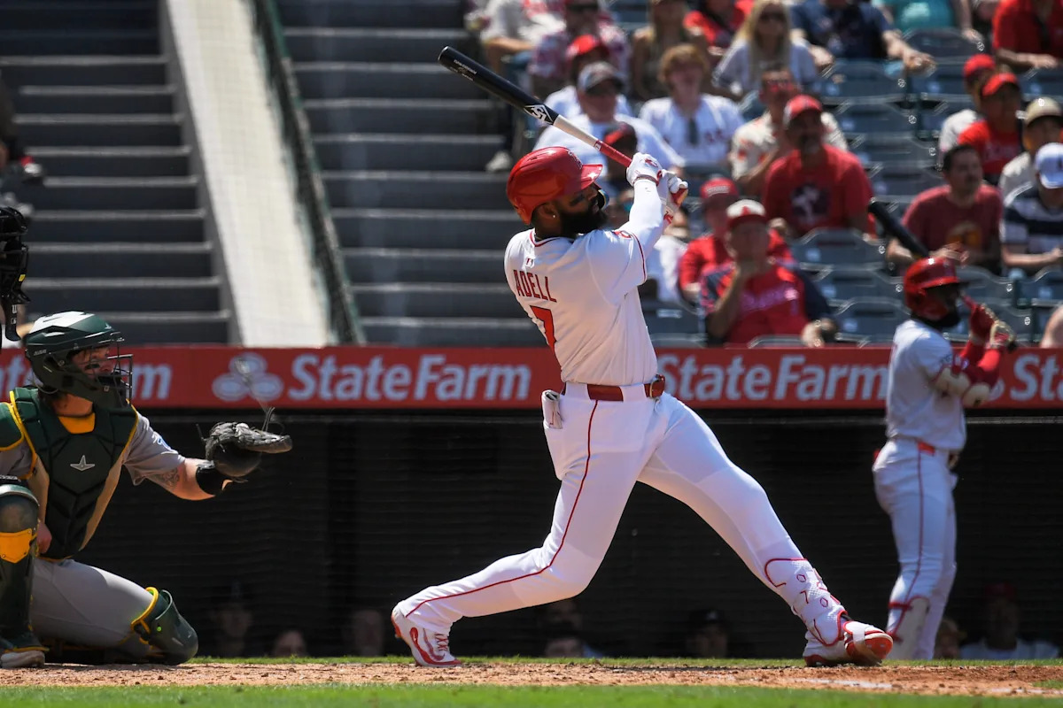Adell homers and Angels sweep A’s 6-5 despite Rooker’s 2 homers