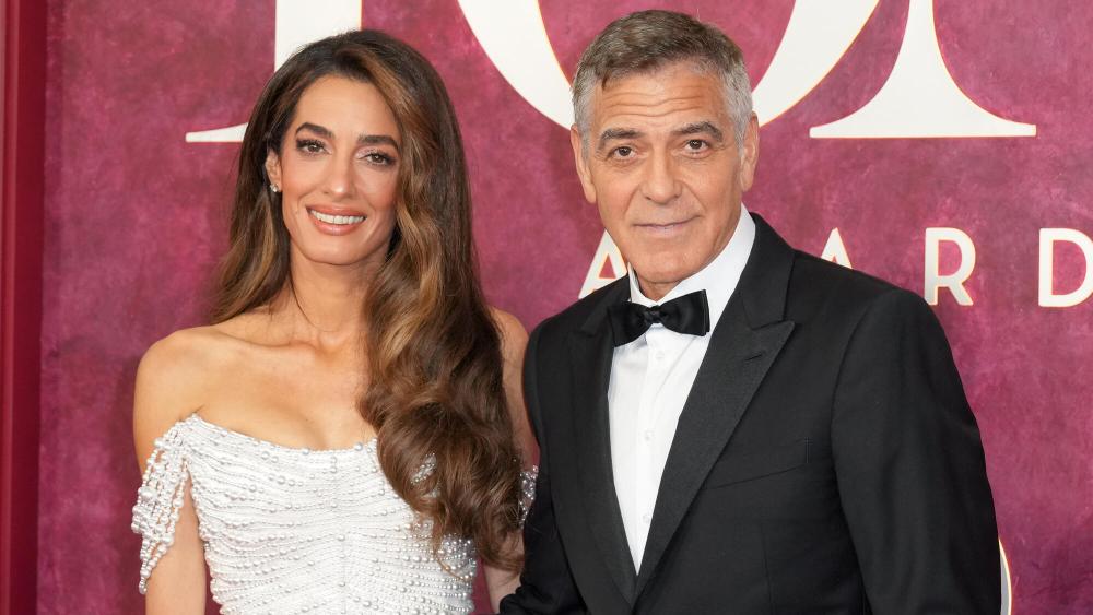 Amal Clooney Drips in Pearls at Tony Awards 2025 in Tamara Ralph Dress