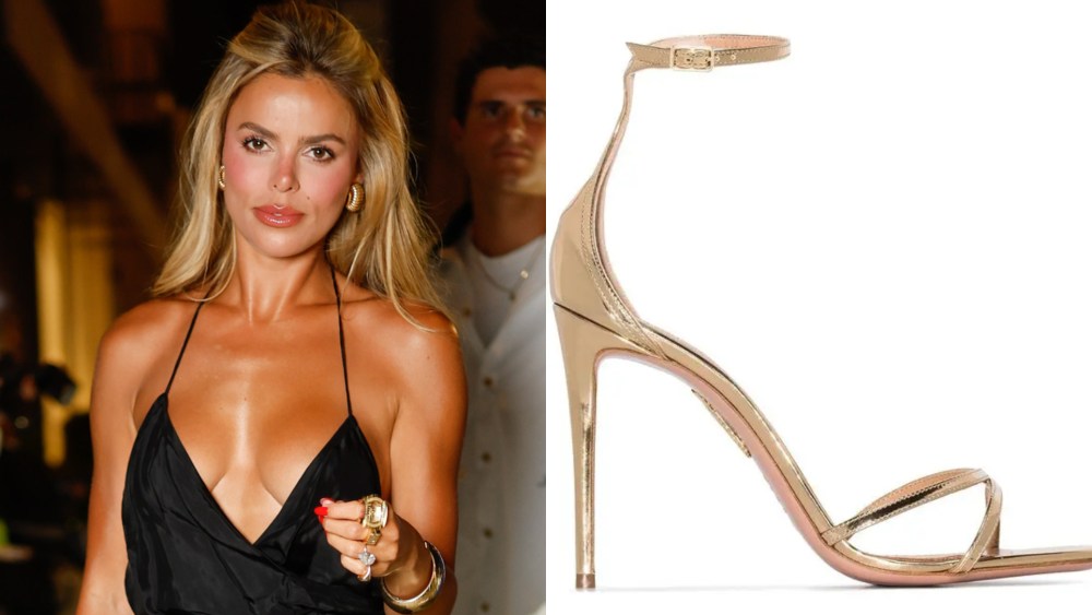 Brooks Nader’s Aquazzura Sandals Elevate Her LBD Look for a Night Out