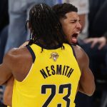 Caitlin Clark, Mahomes top reactions to Haliburton's Game 1 winner
