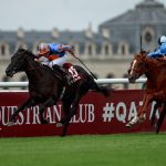Camille Pissarro  (RL. Moore) wins Qatar Prix du Jockey Club Gr.1  at Chantilly, France, 01/06/2025, photo: Zuzanna Lupa