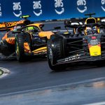 Max Verstappen and Lando Norris battle at the 2024 Canadian GP