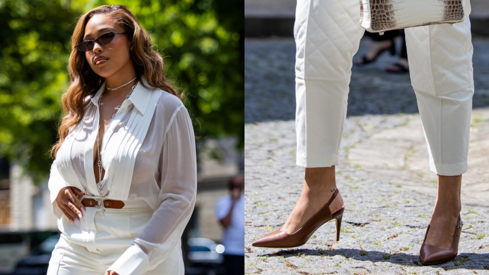 Capris + Hermès Slingback Pumps