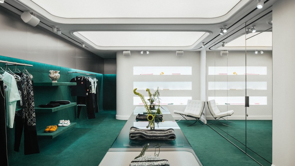 Casablanca’s New Paris Store Has a Marble Tennis Court and Buzzy Color