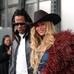 Jay-Z and Beyoncé make an entrance at the Louis Vuitton menswear spring 2026 show in Paris.