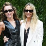 Miley Cyrus, Tish Cyrus at the Chanel and Tribeca luncheon to celebrate Through Her Lens: The Tribeca Chanel Women’s Filmmaker Program held at The Greenwich Hotel Courtyard on June 06, 2025 in New York, New York.