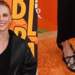 Charlize Theron wears black strappy sandals at fifth annual "Block Party for her Charlize Theron Africa Outreach Project" in Los Angeles