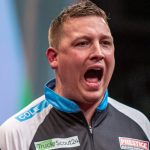 Chris Dobey celebrates his Players Championship 17 title (PDC)