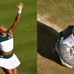 Coco Gauff wearing New Balance x Miu Miu while playing in Berlin.