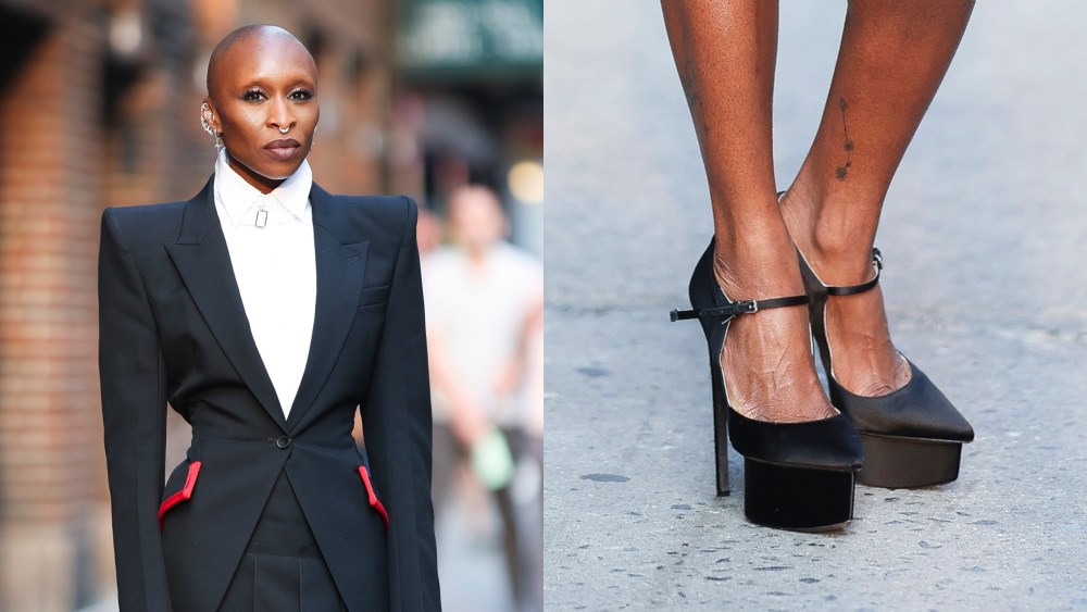 Cynthia Erivo Dons Tall Giambattista Valli Platforms on ‘Colbert’