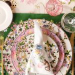 A table setting by Cynthia Rowley for Pottery Barn.