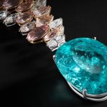 A detail of the Marea Rosa necklace from Damiani's high jewelry collection.