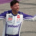 Denny Hamlin is back to being the villain, provoking Michigan crowd after win