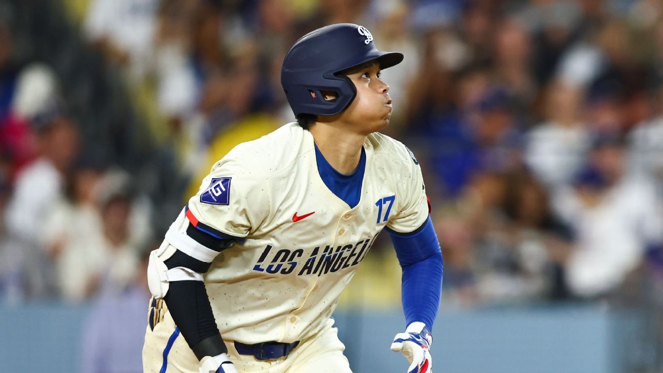 Dodgers’ Shohei Ohtani homers twice to halt 10-game drought