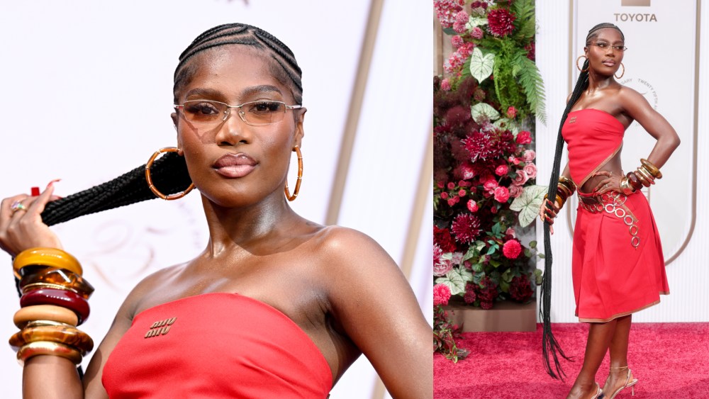 Doechii Dons Dramatic Floor-length Braids & Miu Miu at BET Awards 2025