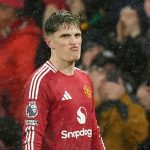 Garnacho was left unimpressed as some Man Utd fans booed the decision from Amorim to take him off