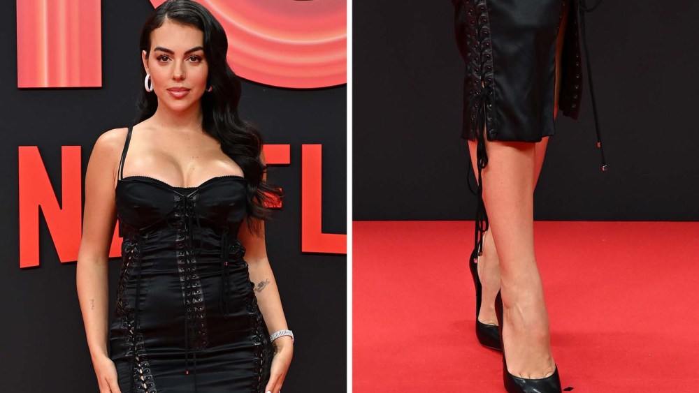 Georgina Rodríguez Evokes Bombshell Glam in Stilettos at Netflix Party